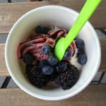 What are some common fruits to mix with yogurt?